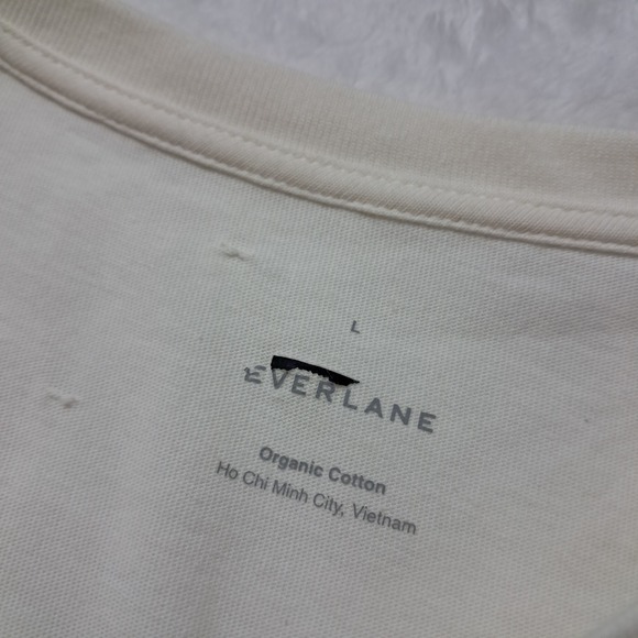 Everlane The Organic Cotton Waisted Dress Women's Large Midi Cream Minimalist - Picture 3 of 8